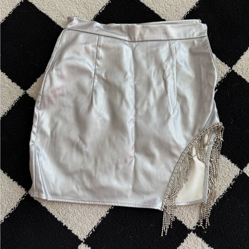 Bear Dance Metallic Silver Skirt